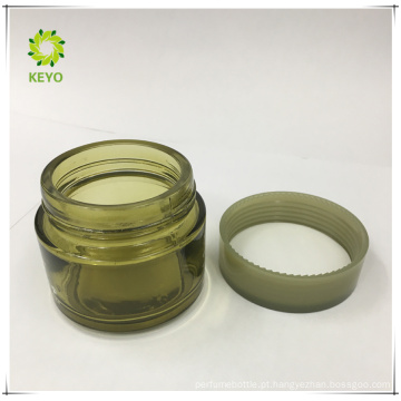 Os frascos de vidro cosmético verde do tampão 4oz verde do frasco do skincare do skincare compo recipientes